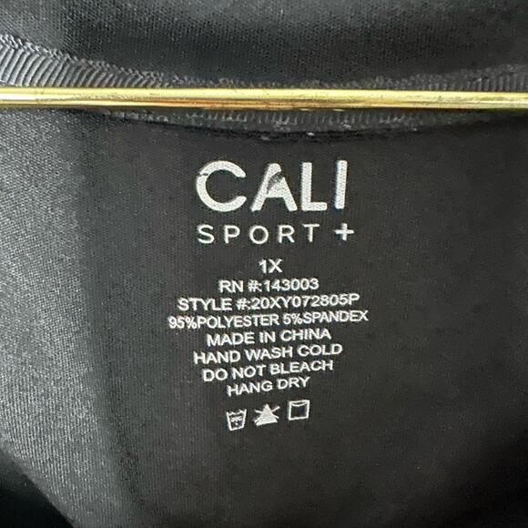 Cali athleisure 2pc black set plus size 1x hoodie leggings 27” inseam - Picture 3 of 10